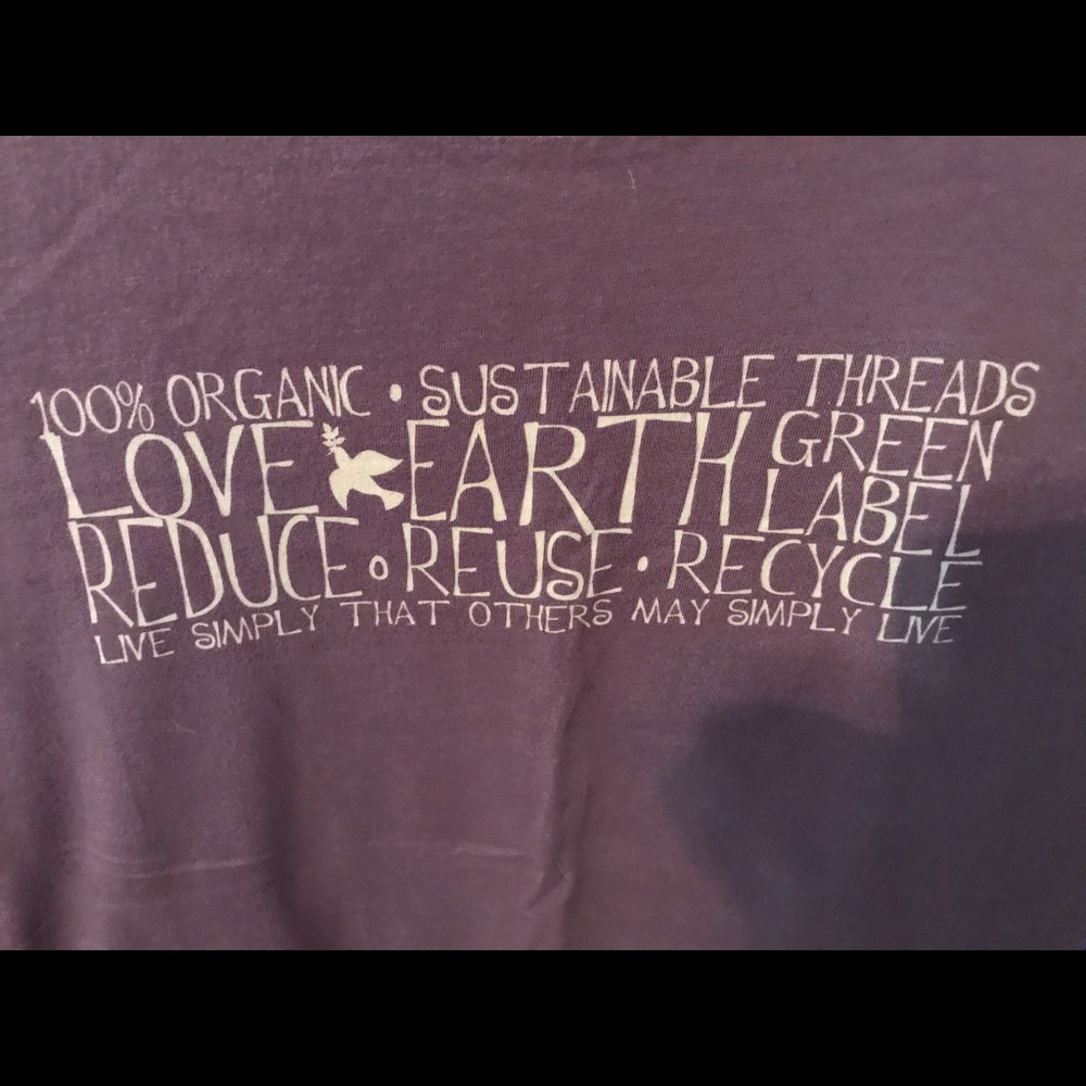 Green Label Organics purple tee